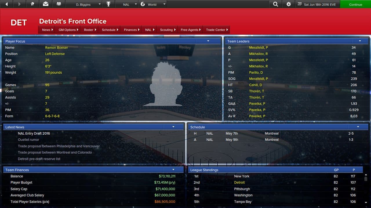 Captura 4 de Eastside Hockey Manager