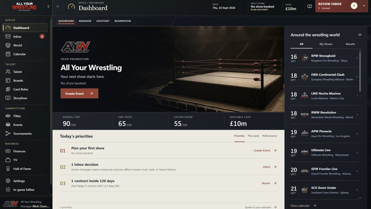 Captura 3 de All Your Wrestling Pro Manager