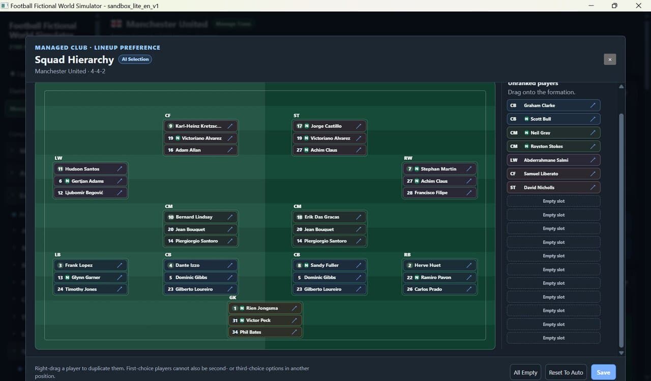 Captura 2 de Football Fictional World Simulator