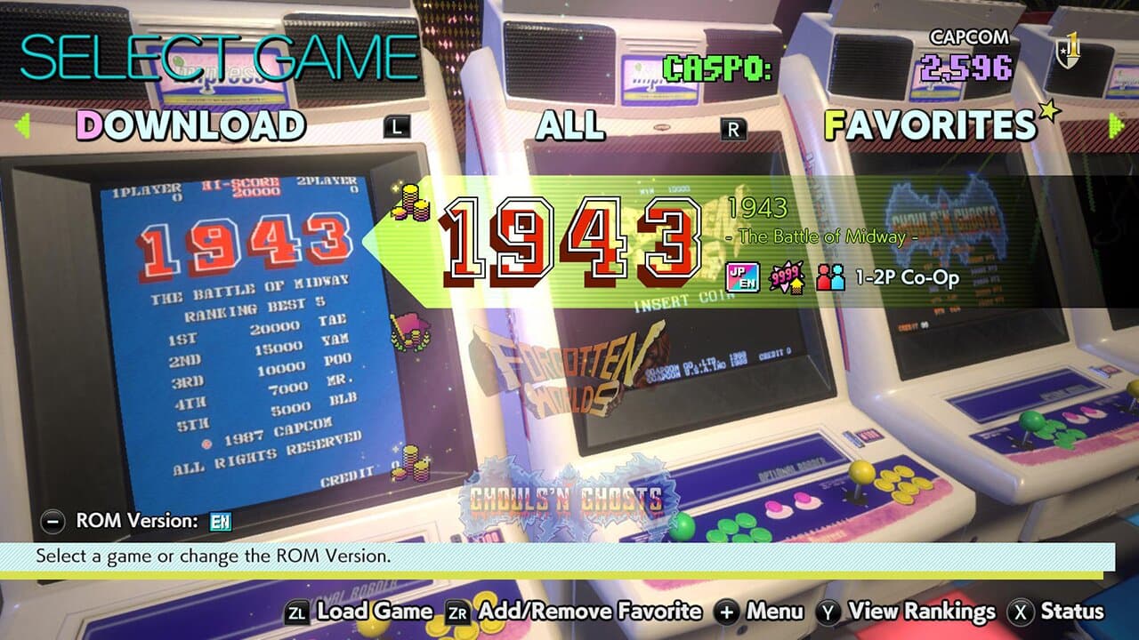 Captura 1 de Capcom Arcade Stadium