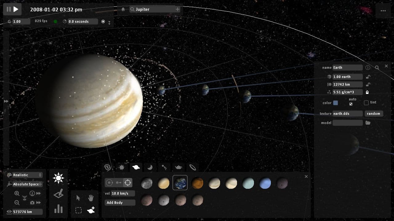 Captura 2 de Universe Sandbox